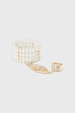 BABEYOND Jewelry|Multi Strand Pearl Bracelet Ring Set