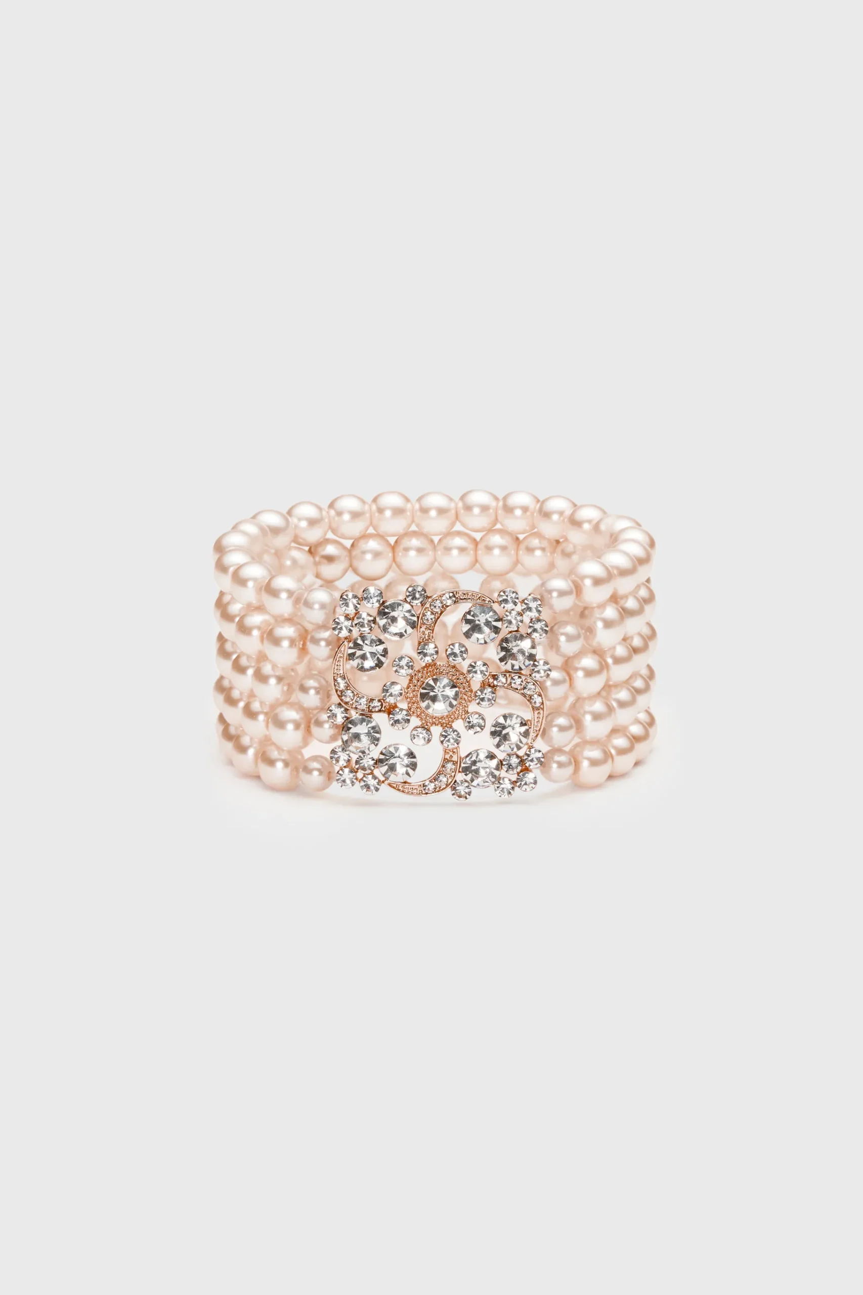 BABEYOND Jewelry|Multilayer Pearl Rhinestone Link Bracelet