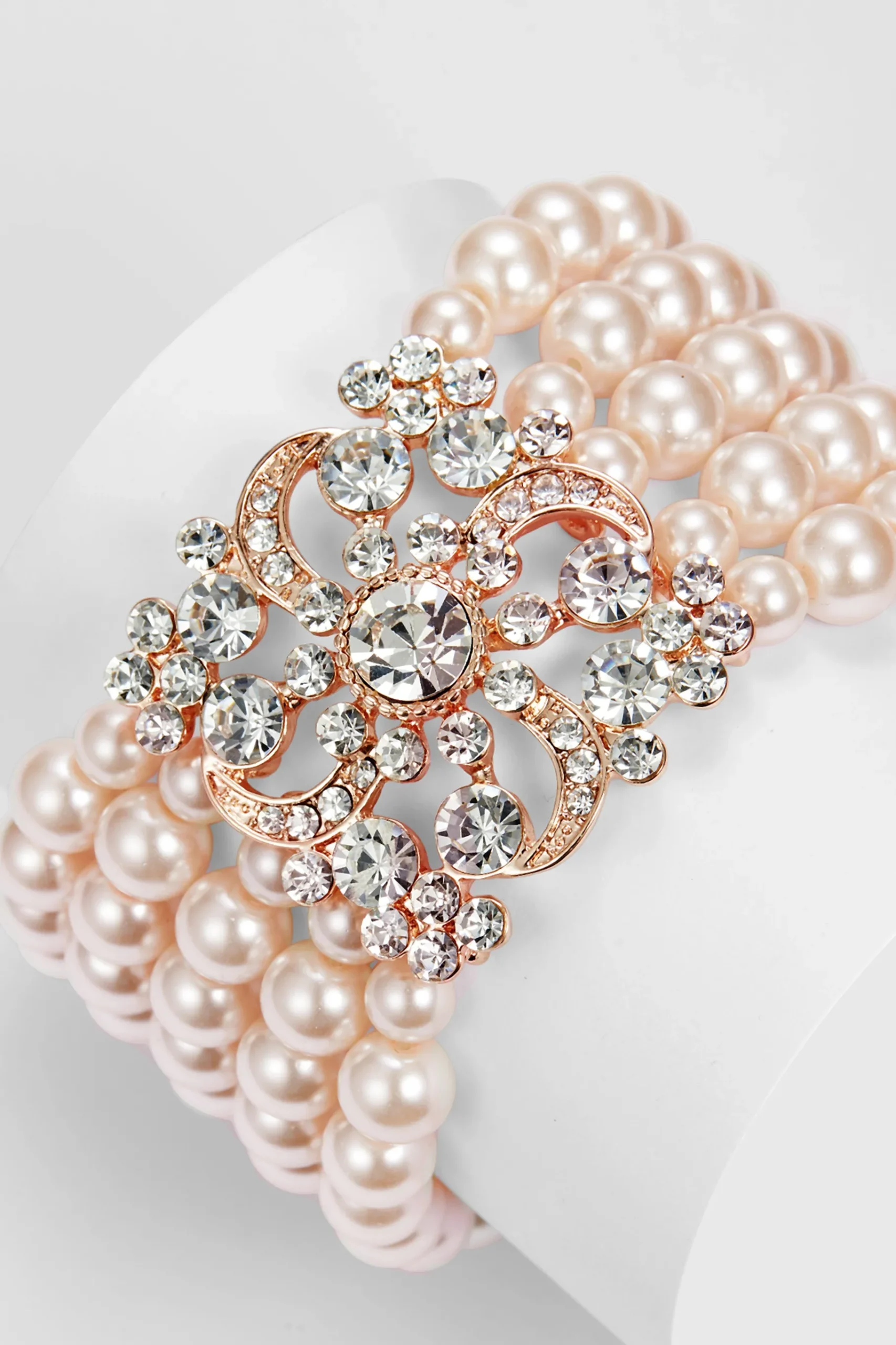 BABEYOND Jewelry|Multilayer Pearl Rhinestone Link Bracelet