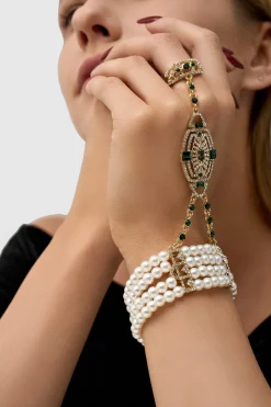 BABEYOND Jewelry|Multi-Layered Crystal Beaded Pearl Bracelet