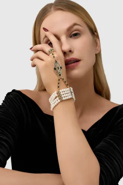 BABEYOND Jewelry|Multi-Layered Crystal Beaded Pearl Bracelet