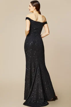 BABEYOND Dresses|Off Shoulder Textured Fishtail Dress Black