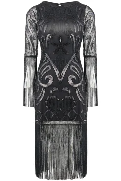 BABEYOND Dresses|Paisley Cut-Out Backless Fringe Dress