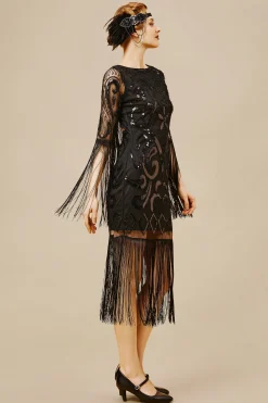 BABEYOND Dresses|Paisley Cut-Out Backless Fringe Dress