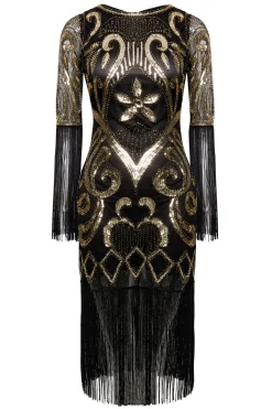 BABEYOND Dresses|Paisley Cut-Out Backless Fringe Dress
