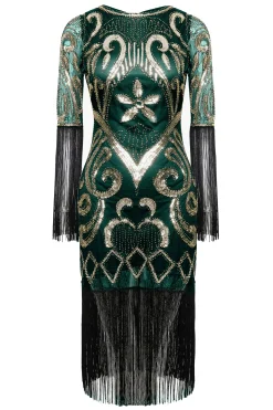 BABEYOND Dresses|Paisley Cut-Out Backless Fringe Dress