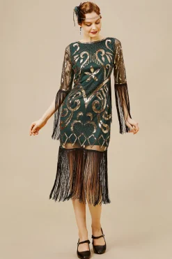 BABEYOND Dresses|Paisley Cut-Out Backless Fringe Dress