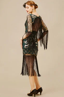 BABEYOND Dresses|Paisley Cut-Out Backless Fringe Dress