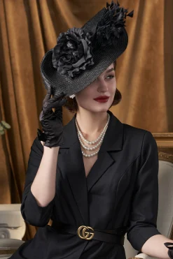 BABEYOND Headpieces & Fascinators|Pillbox Flower Flapper Fascinator