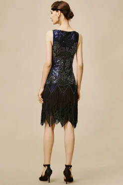 BABEYOND Dresses|Princesse Tam Tam Cut Out Flapper Dress Black/Blue