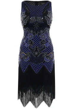 BABEYOND Dresses|Princesse Tam Tam Cut Out Flapper Dress Black/Blue