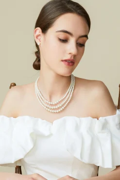 BABEYOND Jewelry|Remarkable Multi Strand Pearl Necklace White