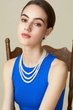 BABEYOND Jewelry|Remarkable Multi Strand Pearl Necklace White
