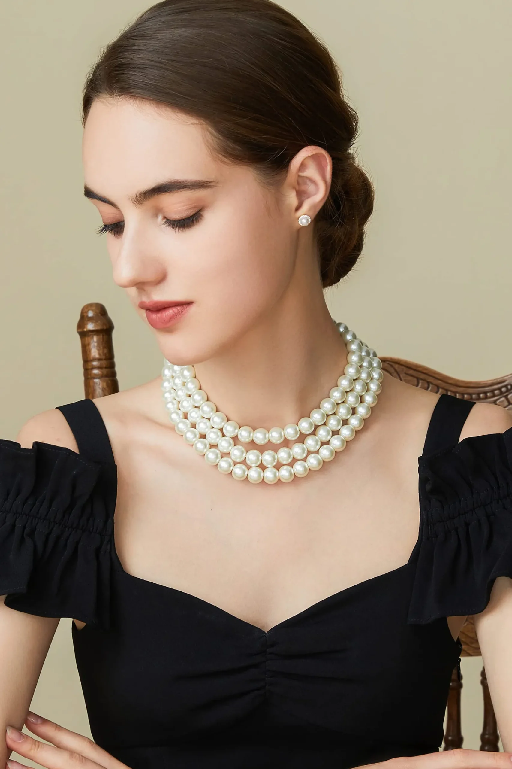 BABEYOND Jewelry|Remarkable Multi Strand Pearl Necklace White