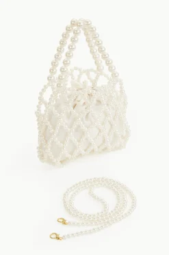 BABEYOND Handbags|Reticulated Beaded Pearl Bucket Purse