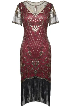 BABEYOND Dresses|Retro Glorious Paisley Fringe Flapper Dress
