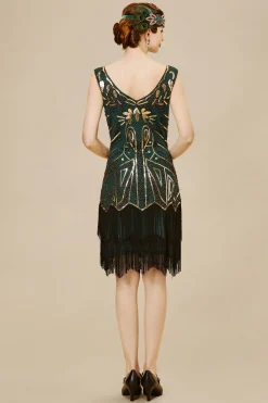 BABEYOND Dresses|Retro Paisley Art Deco Flapper Dress