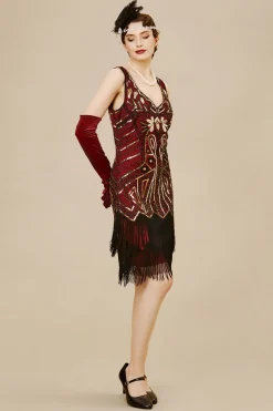 BABEYOND Dresses|Retro Paisley Art Deco Flapper Dress