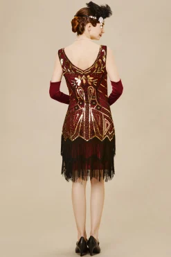 BABEYOND Dresses|Retro Paisley Art Deco Flapper Dress