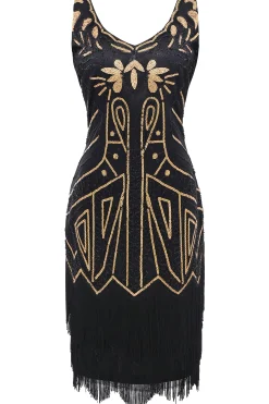 BABEYOND Dresses|Retro Paisley Art Deco Flapper Dress