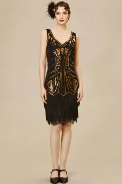 BABEYOND Dresses|Retro Paisley Art Deco Flapper Dress