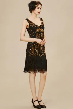 BABEYOND Dresses|Retro Paisley Art Deco Flapper Dress