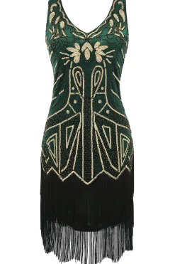 BABEYOND Dresses|Retro Paisley Art Deco Flapper Dress
