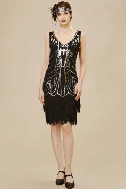 BABEYOND Dresses|Retro Paisley Art Deco Flapper Dress