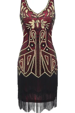 BABEYOND Dresses|Retro Paisley Art Deco Flapper Dress