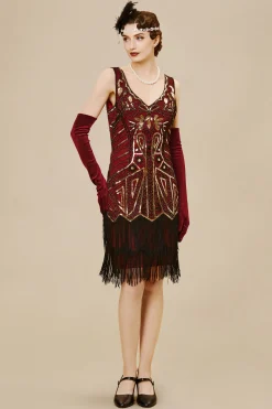 BABEYOND Dresses|Retro Paisley Art Deco Flapper Dress