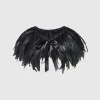 BABEYOND Shawls & Scarves|Retro 1920S Stunning Feather Shawl Black