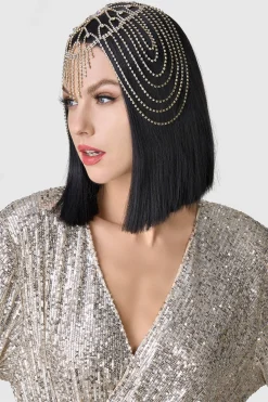 BABEYOND Headpieces & Fascinators|Rhinestone Chain Cage Headpiece