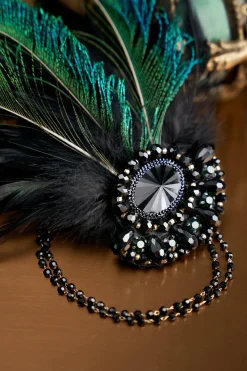 BABEYOND Headpieces & Fascinators|Rhinestone Peacock Feather Headband