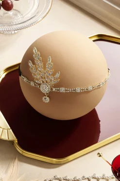 BABEYOND Headpieces & Fascinators|Rhinestone Studded Leaf Hairband