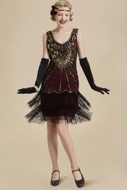 BABEYOND Dresses|Roaring 20S Paisley Great Gatsby Dress