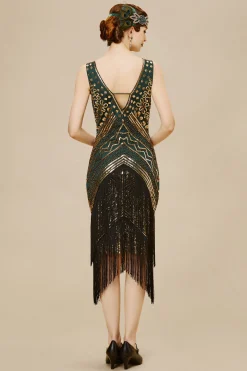 BABEYOND Dresses|Rolling 20S Deep V-Neck Prom Dress