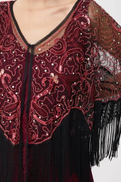 BABEYOND Shawls & Scarves|1920S Beaded Sequin Flapper Shawl