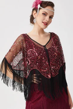BABEYOND Shawls & Scarves|1920S Beaded Sequin Flapper Shawl