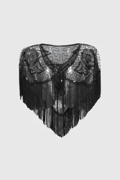 BABEYOND Shawls & Scarves|1920S Beaded Sequin Gatsby Shawl