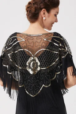 BABEYOND Shawls & Scarves|1920S Beaded Sequin Gatsby Shawl