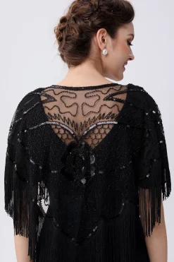 BABEYOND Shawls & Scarves|1920S Beaded Sequin Gatsby Shawl