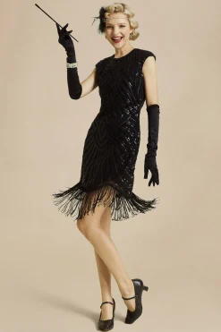 BABEYOND Dresses|1920S Beaded Sequin Great Gatsby Dress