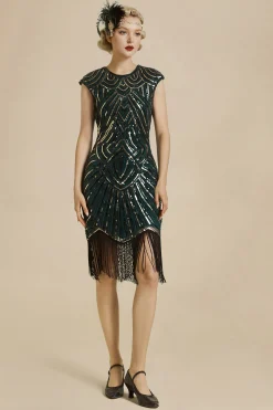 BABEYOND Dresses|1920S Beaded Sequin Great Gatsby Dress