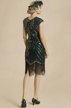 BABEYOND Dresses|1920S Beaded Sequin Great Gatsby Dress