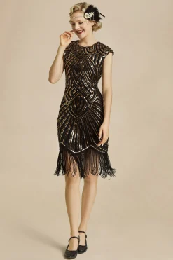 BABEYOND Dresses|1920S Beaded Sequin Great Gatsby Dress