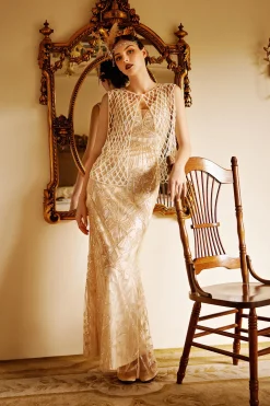 BABEYOND Shawls & Scarves|1920S Elegant Woven Pearl Vest Shawl Cream