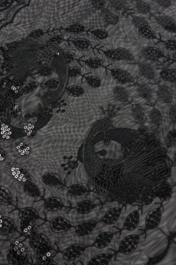 BABEYOND Shawls & Scarves|1920S Embroidered Sequin Peacock Shawl