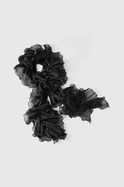 BABEYOND Shawls & Scarves|1920S Flapper Chandelle Silk Boa Black