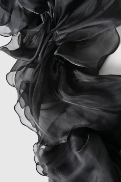 BABEYOND Shawls & Scarves|1920S Flapper Chandelle Silk Boa Black