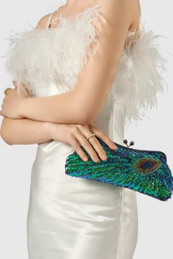 BABEYOND Handbags|1920S Flapper Peacock Sequined Clutch Green
